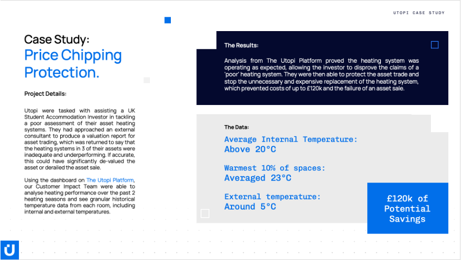 Utopi Case study evidencing price chipping protection in asset sale