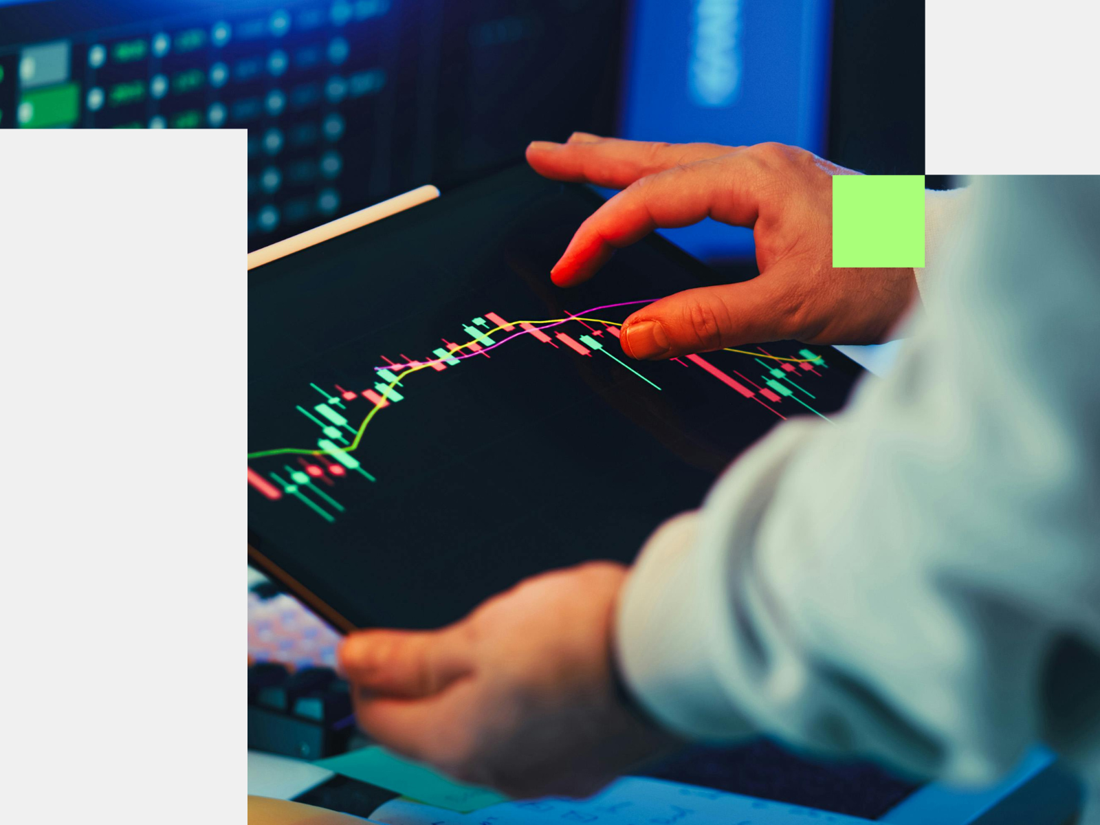 Close-up of building performance data on screen, representing UtopAI's pre-validated insights trained on proprietary first-party data rather than generic AI models